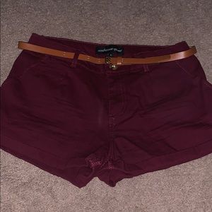 Burgundy shorts